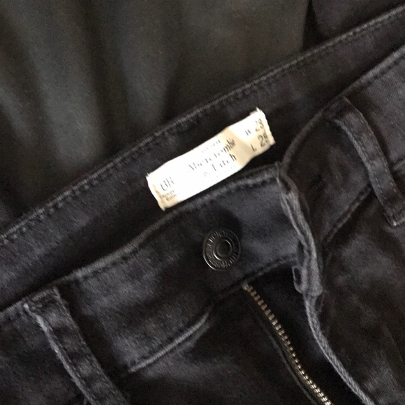 Abercrombie &fitch black skinny jeans sz 8r - Picture 2 of 4